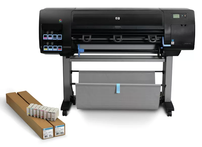 HP Designjet Z6200 Photo Printer Series with media and inks